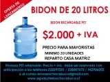 Venta de Bidón PET recargable  de agua purificada de 20 litros