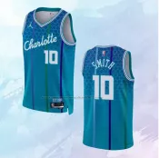 NO 10 Ish Smith Camiseta Charlotte Hornets Ciudad Azul 2021-22
