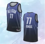 NO 77 Luka Doncic Camiseta Dallas Mavericks All Star 2023 Azul