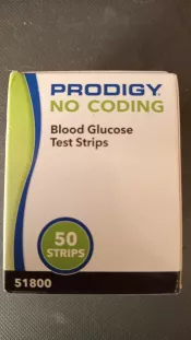 Tiras reactivas para medir glucosa Prodigy
