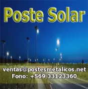 Poste Solar, Postes Solar de Alumbrado Santiago