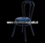 silla viena tapizada estructura color negro