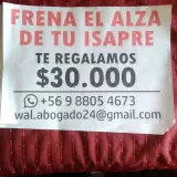STOP ALZA ISAPRE / REGALAMOS 30 MIL