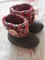 Botitas lana suaves tejidos en crochet