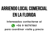 ARRIENDO LOCAL COMERCIAL UBICADO EN LA FLORIDA