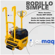 RODILLO DE COMPACTACI{ON, RODILLO SIMPLE, PR8