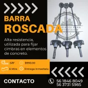 BARRA ROSCADA  MATERIALES PARA CONSTRUCCIÓN R.O.C.O.