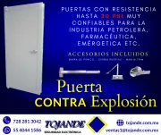 PUERTA CONTRA EXPLOSION DE ACERO INOXIDABLE - TOJANDE