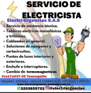 Electricista,la calleja, cedritos, La cabrera, La calera, Unicentro,chia,cajica.