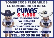 SOMBREROS PLEGABLES PARA EL ESTADIO OFICIAL DE LOS PUMAS