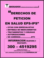 DERECHOS DE PETICION EN SALUD EPS -IPS  ABOGADOS ESPECIALIZADOS