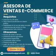 Asesora de Ventas E-commerce/Presencial