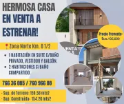 Hermosa Casa en Venta en la Zona Norte Km. 8 1/2