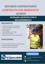 Aux logistico para Quibdo