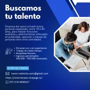 ¿Necesitas empleo? Esta es tu oportunidad!!!