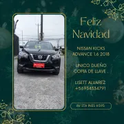 NISSAN KICKS ADVANCE 1.6 2018 ENTREGA INMEDIATA