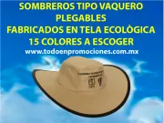 SOMBREROS PLEGABLES TIPO VAQUERO PERSONALIZADOS PARA CAMPAÑAS