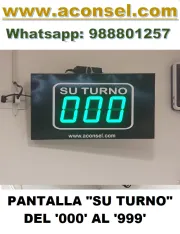 Pantalla de Turno de 3 Dígitos