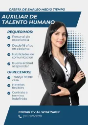 AUXILIAR DE TALENTO HUMANO SIN EXPEPRIENCIA