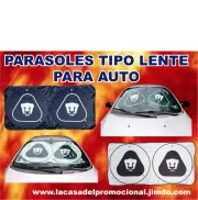PARASOLES PARA AUTOS TIPO LENTE PERSONALIZADOS A TODO COLOR