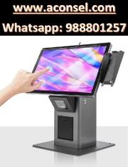 Kiosko de autoservicio con soporte de suelo integrado y impresora