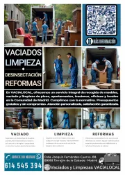 Recogida de muebles, vaciado y limpieza de pisos y locales en Madrid