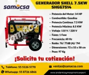Generador Shell 7.5 kW – Potencia y Rendimiento Garantizados