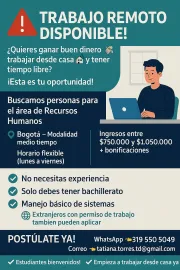 📢 ¡ÚNETE A NUESTRO EQUIPO DE TALENTO HUMANO!