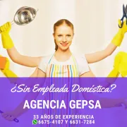 ¿Buscando Empleada del Hogar? Agencia GEPSA, 33 años