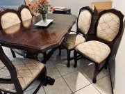 REMATE POR MUDANZA, MESA DE MADERA CON 6 SILLAS, EXTENSIBLE....