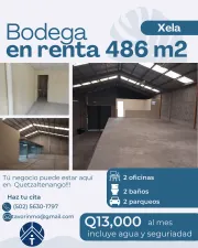 Bodega en Quetzaltenango rento 486m2