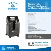 ALQUILER DE CONCENTRADORES DE OXIGENO MEDICO CON CANULA Y HUMIDIFICADOR