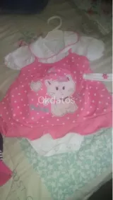 Trajesito bebé niñas rosado y negro