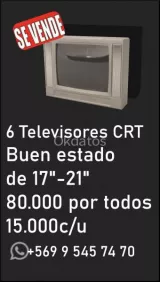 Vendo 6 televisores CTR